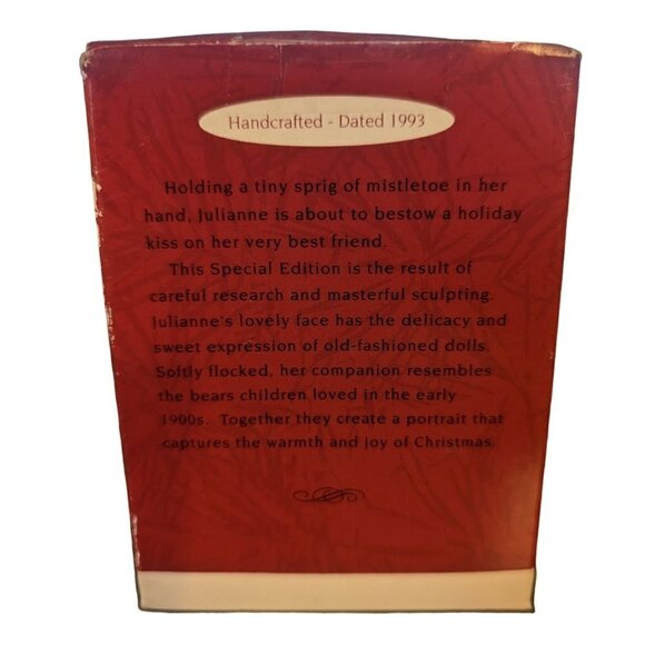 Julianne and Teddy Special Edition 1993 Hallmark Ornament - Picture 4 of 8